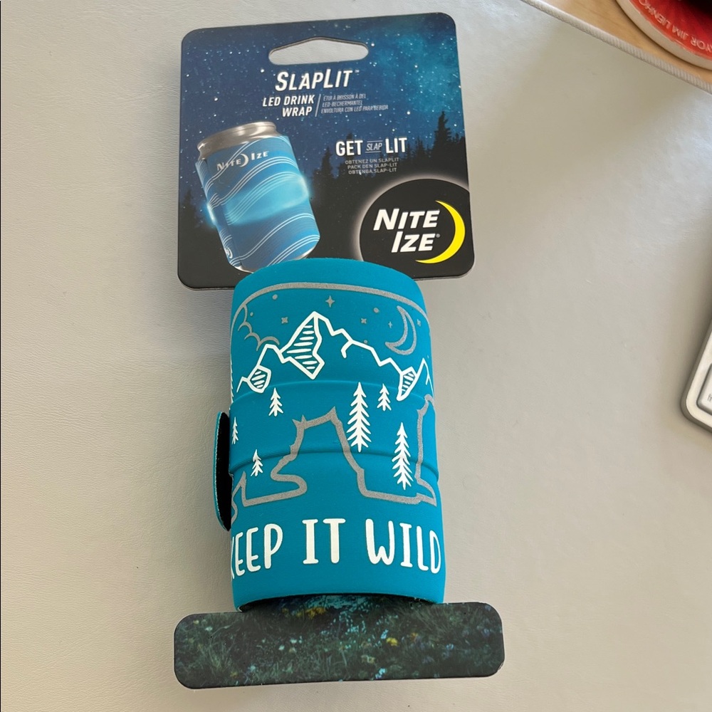 Teal 'Keep It Wild' SlapLit LED Drink Wrap